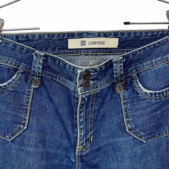 Gap Low Rise Cargo Flare Jeans Bootcut Dark Wash - Picture 3 of 6